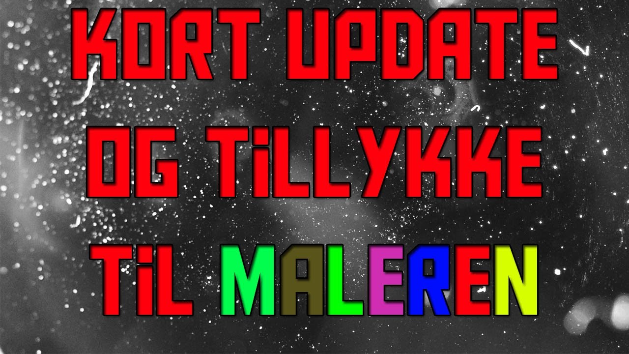 Kort update og tillykke til maleren !