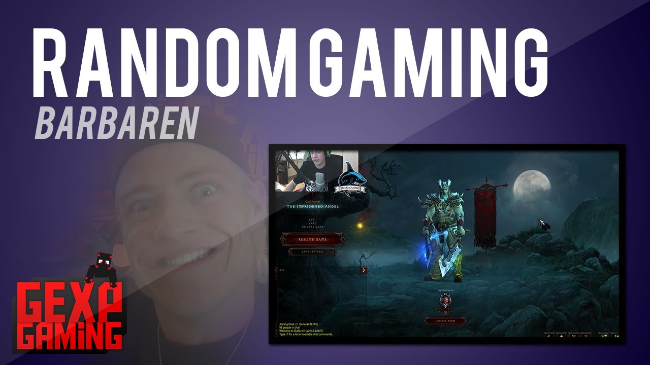 Random Gaming med Gex 84 Diablo Barbarian !