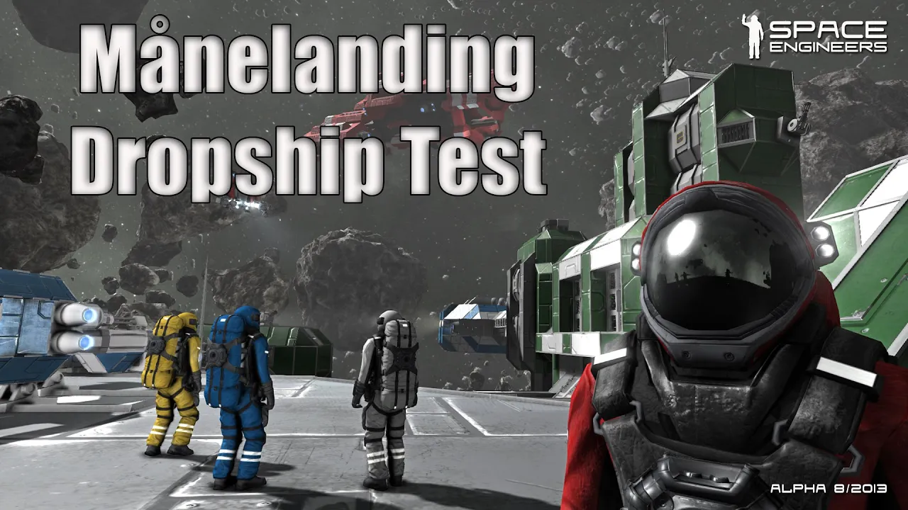 Space Engineers - Ufo progress #5   Månelanding !