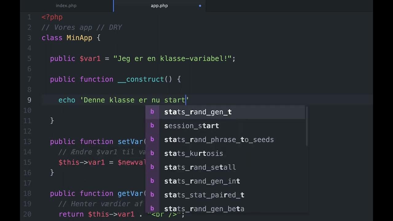 Magiske metoder i vores klasse | Videre med PHP-programmering (OOP)