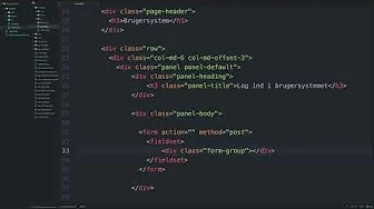 HTML: Byg login-formular i HTML med Bootstrap framework | Byg et brugersystem i PHP (serie)