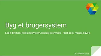 Introduktion til denne serie: Byg et brugersystem i PHP