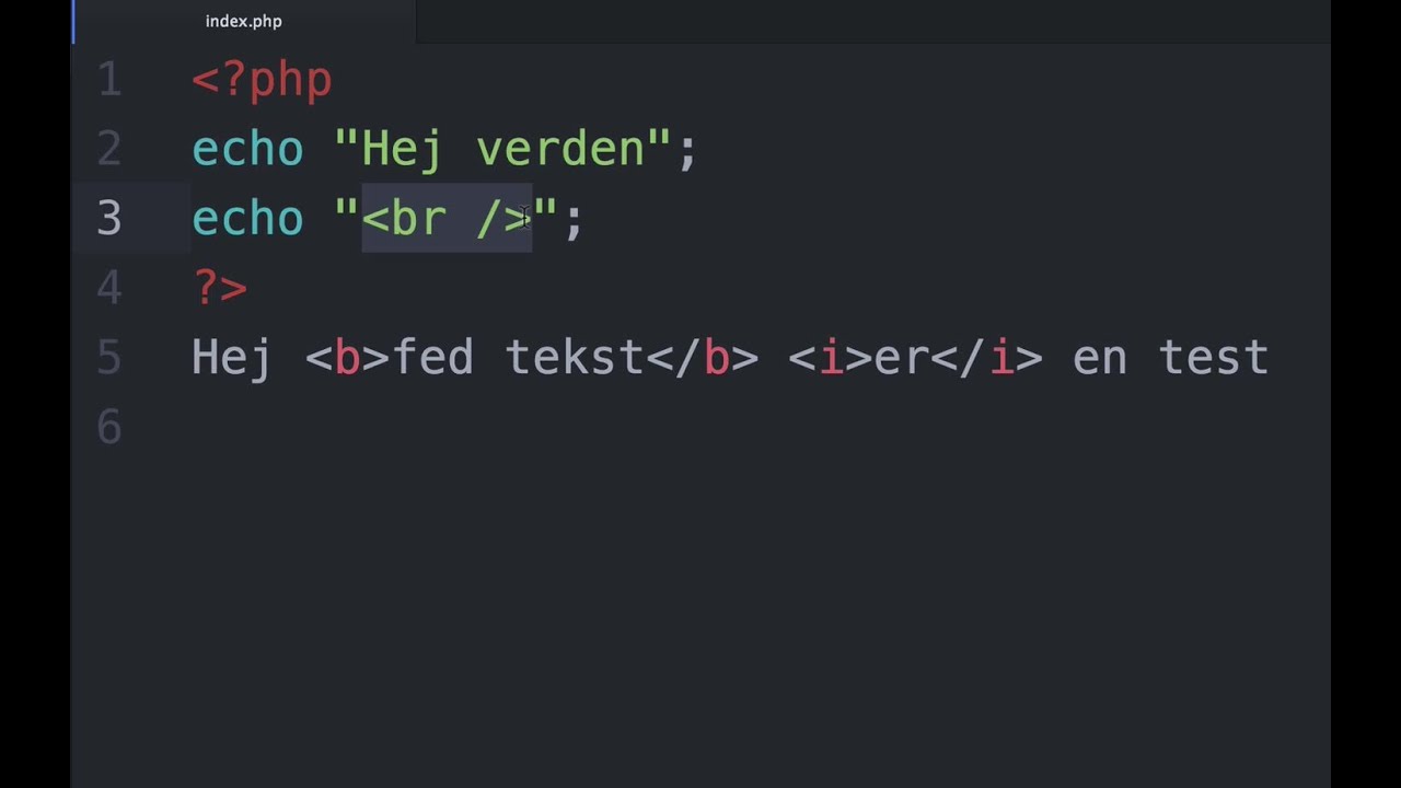 Lær din første kommando i PHP