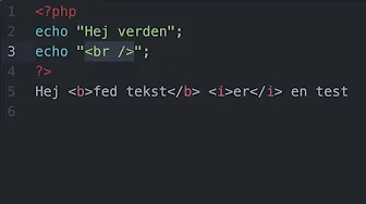 Lær din første kommando i PHP