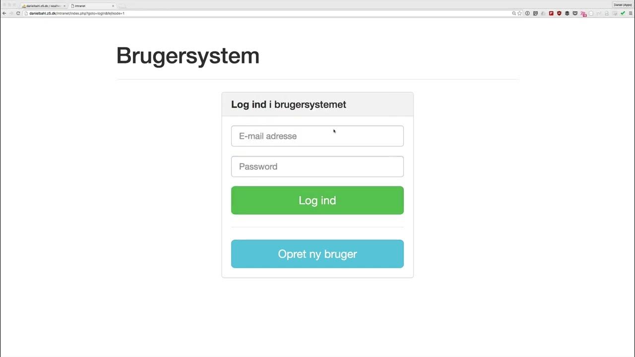 Validering af login-data fra brugersystemet | Byg et brugersystem i PHP (serie)