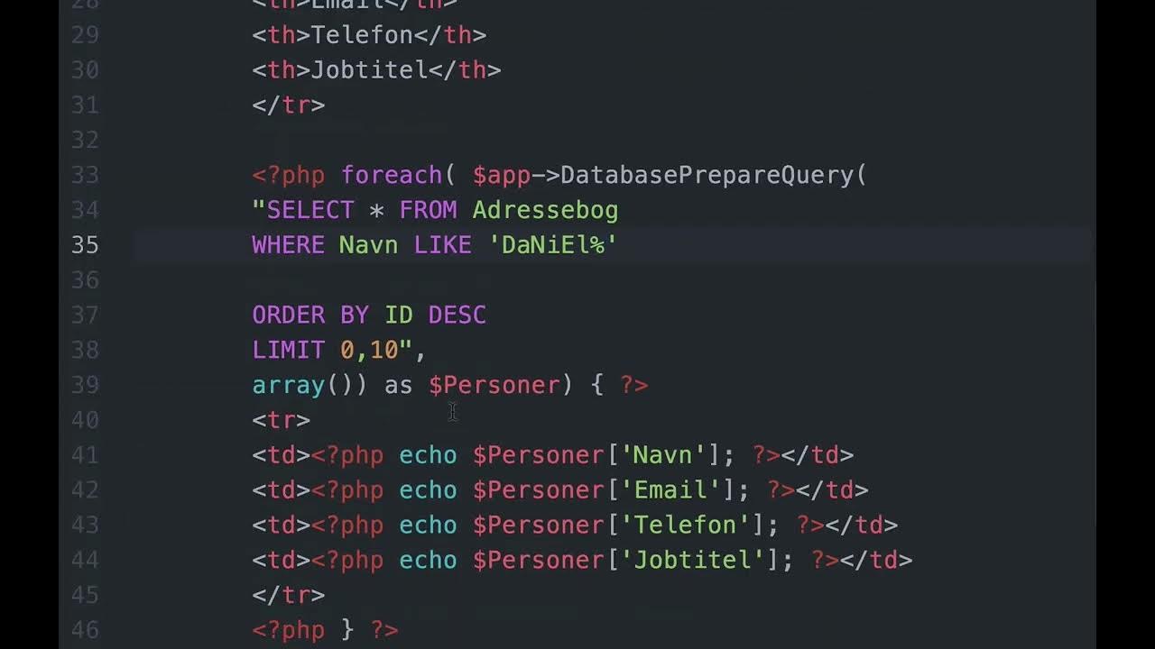 SQL-sproget: WHERE/OR =/LIKE | PHP og databaser