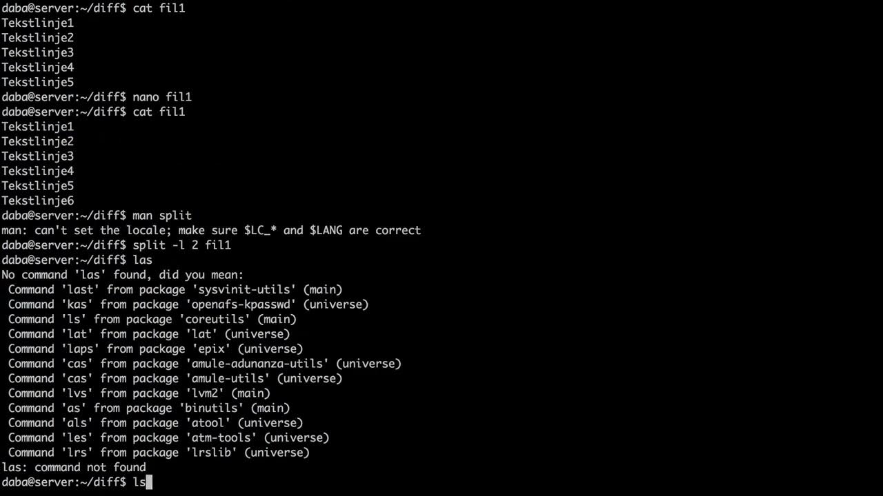 split og cat - opdel og saml data | Lær Linux for begyndere (serie)