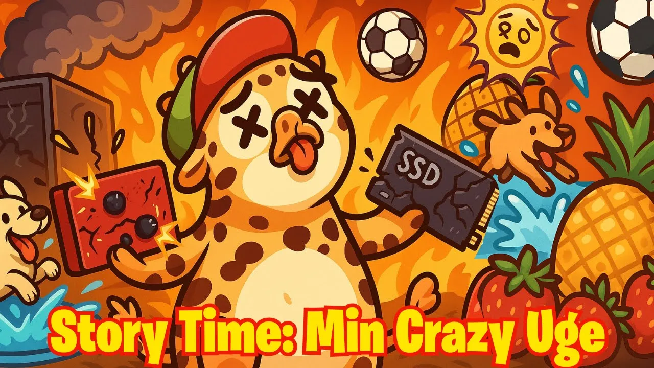 Story-time: Min GamerPC døde 😵💥 Bahloo i Poolen, Fodbold, Ananas & Jordbær! 🍓