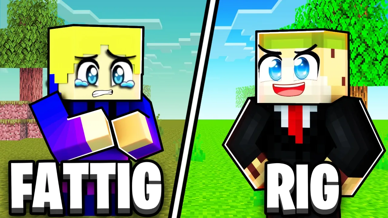 Bytter liv med en fattig for en dag i Minecraft