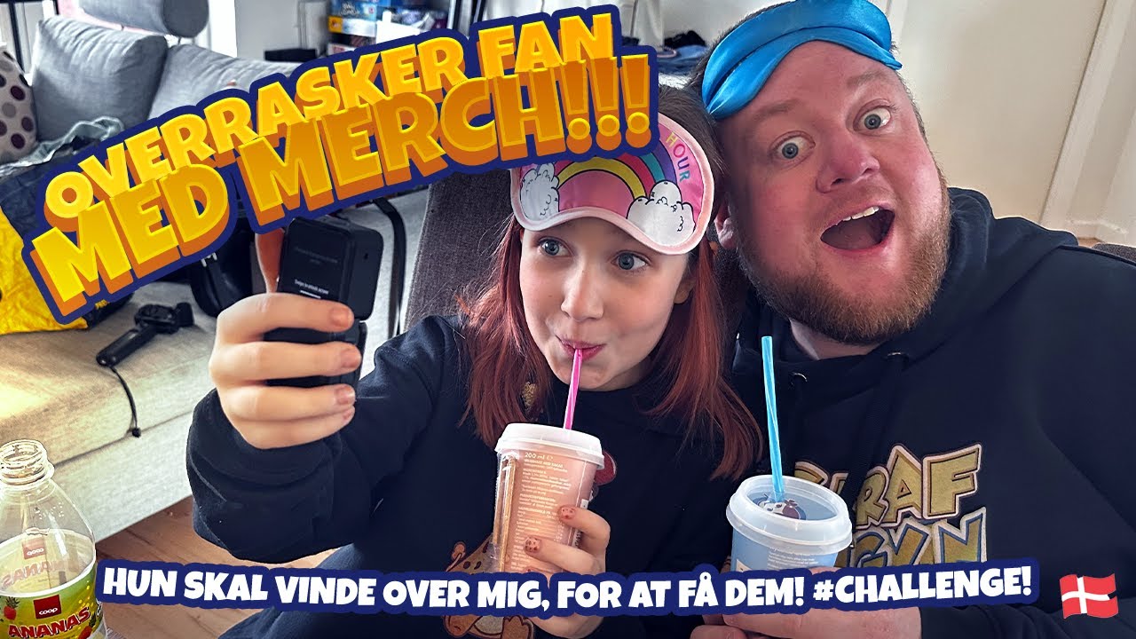 Overrasker fan med merch HVIS hun kan vinde over mig i challenges!