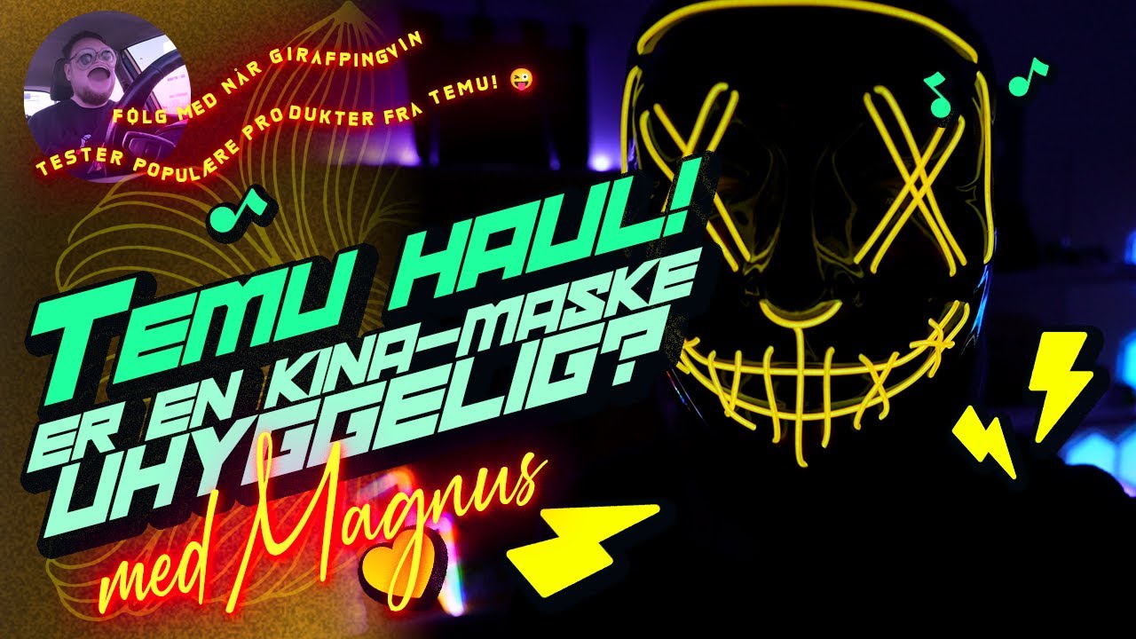 Kan jeg Skræmme børn med Maske fra Kina? 👹 Temu Haul med min søn Magnus