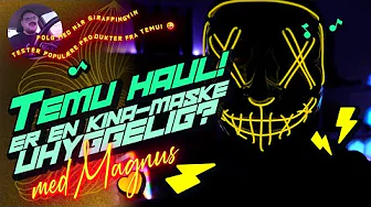Kan jeg Skræmme børn med Maske fra Kina? 👹 Temu Haul med min søn Magnus