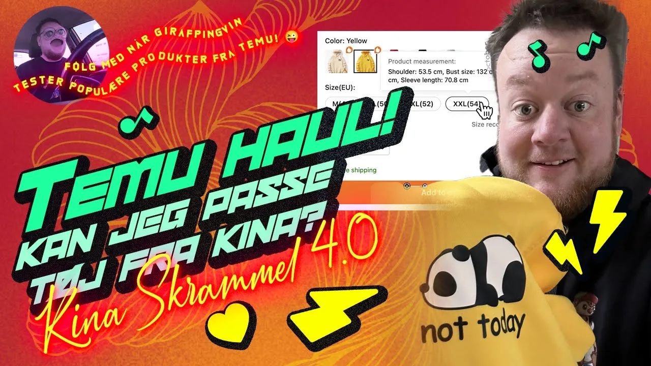 Kan jeg passe tøj fra Kina? (Giraf shopper fra det nye Temu)