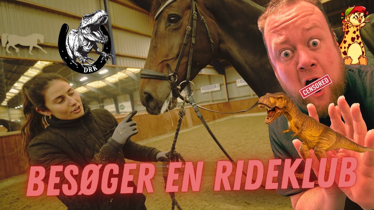 girafpingvin & Tilde på hest 🐴 Besøger Djurslands Rideklub DKR