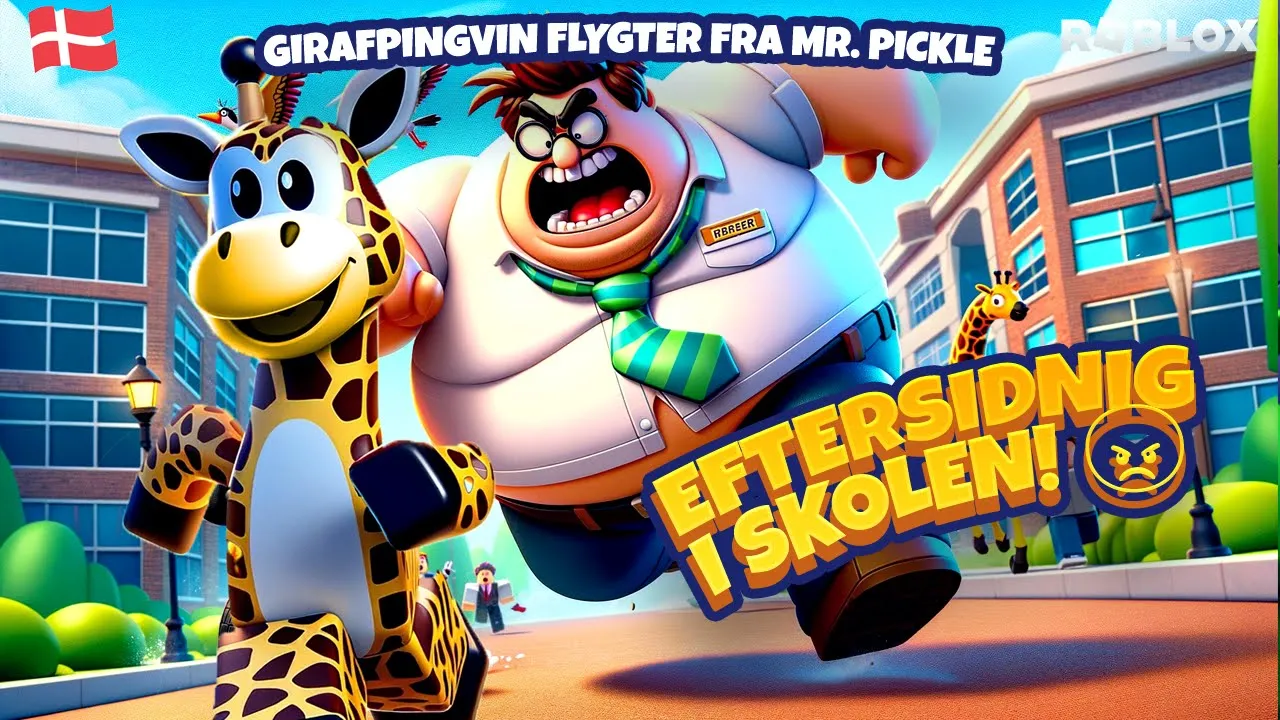 Flygter fra Eftersidning i Skolen - Mr. Pickles Jagter mig i Roblox!