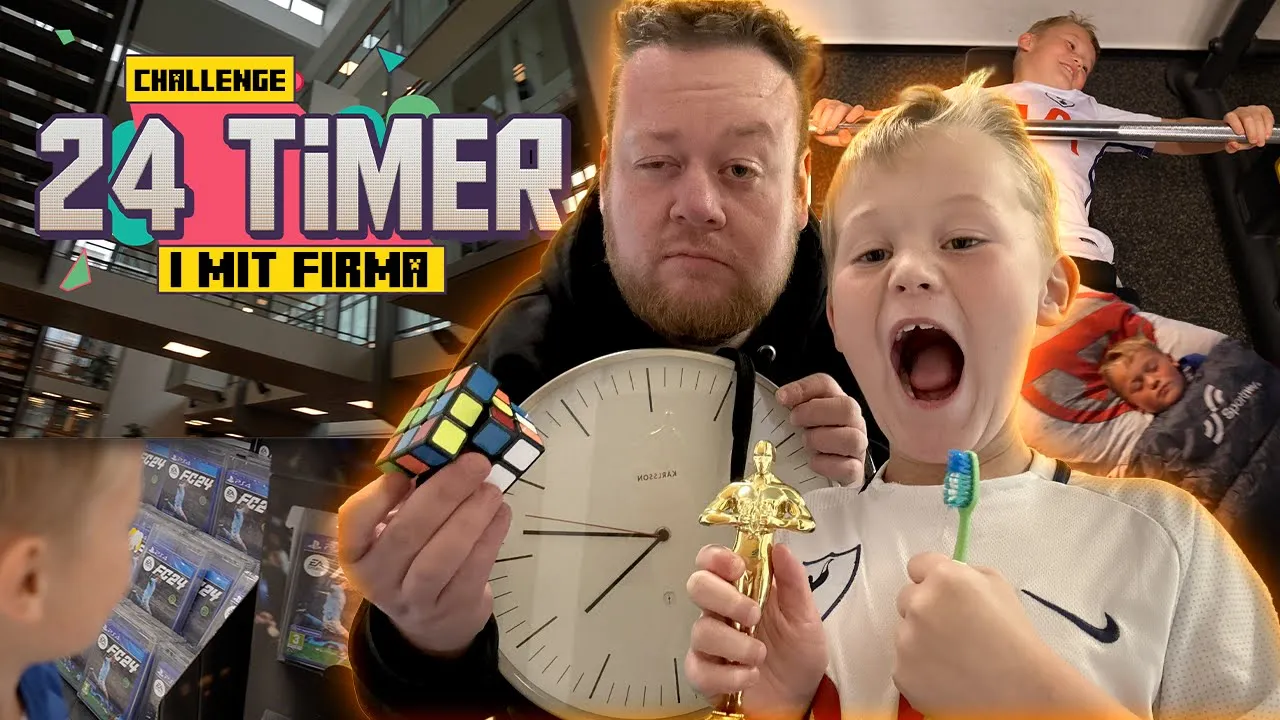 Overlever 24 TIMER i mit firma CHALLENGE! med min søn!
