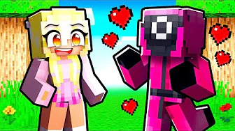 En SQUID GAME VAGT Har et CRUSH på Mig i Minecraft!