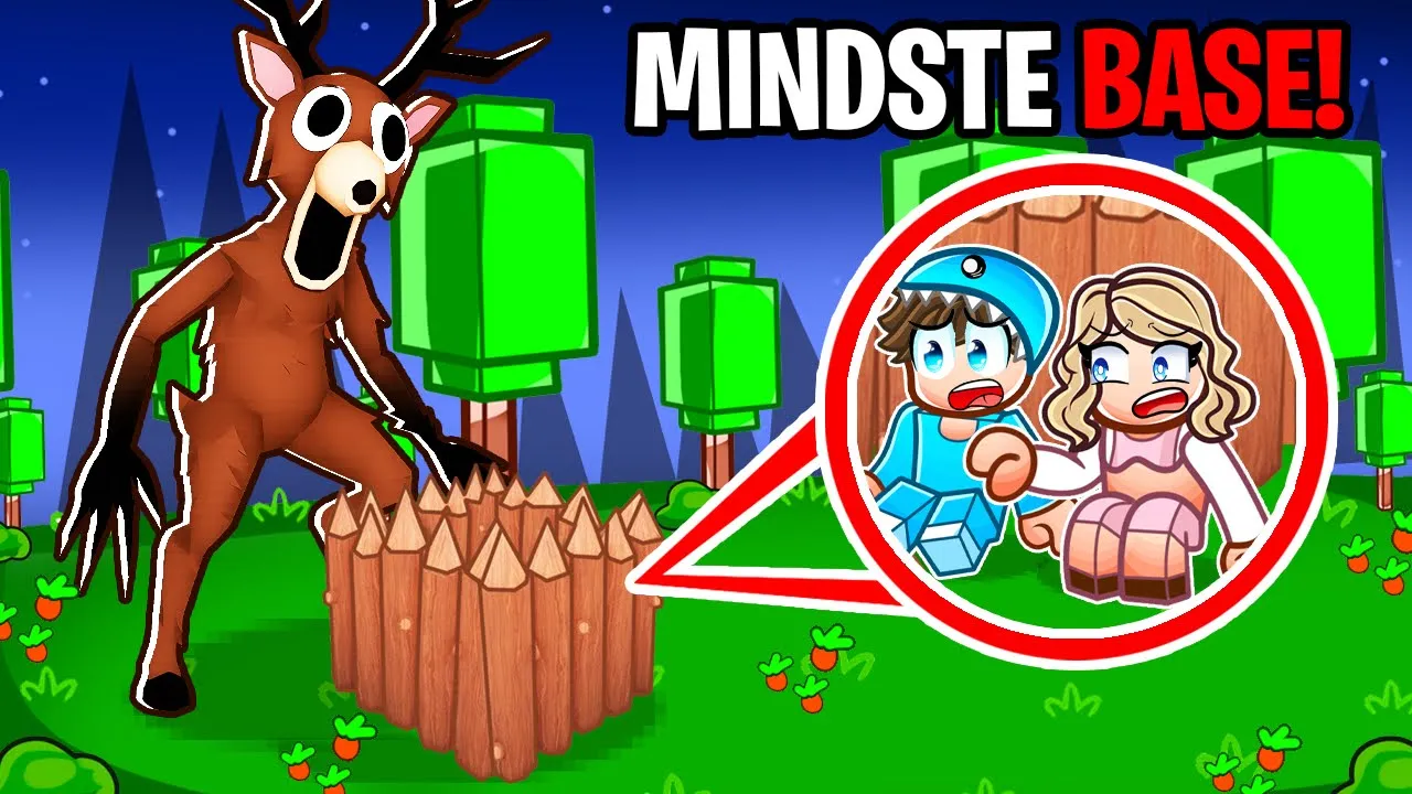 Vi Bygger Den MINDSTE BASE I 99 Nights In The Forest!