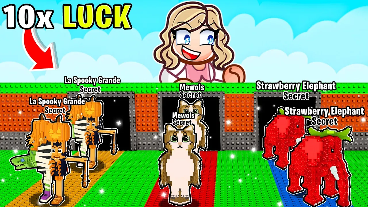 EJEREN Spawner 3 Spor Med Brainrots Og 10x LUCK I Steal A Brainrot!