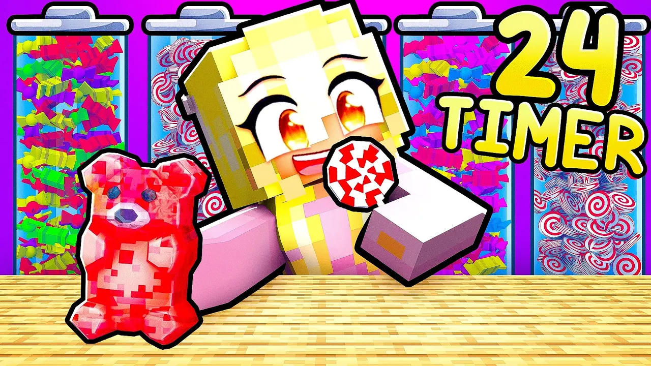 24 Timer i En SLIKBUTIK i Minecraft!