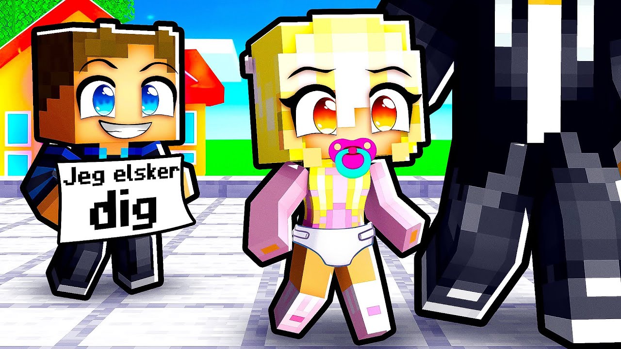 Baby Judex Bliver FORELSKET i Baby Nat i Minecraft!
