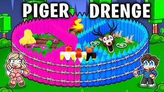 PIGE VS DRENGE Base I 99 Nights In The Forest!