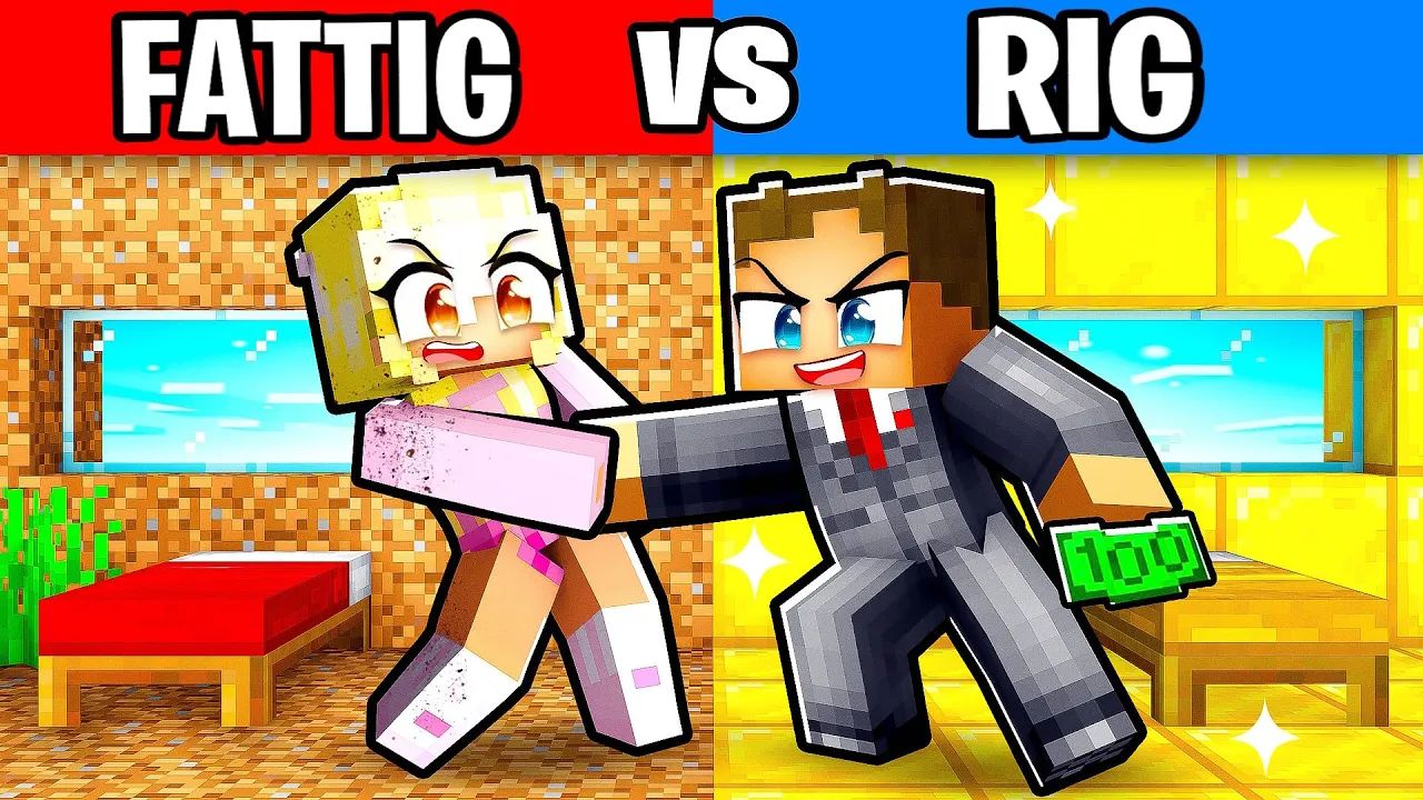 Et Liv Som FATTIG vs RIG i Minecraft!