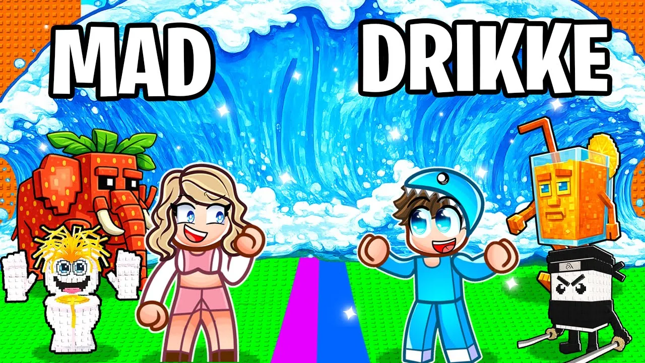 Mad VS Drikke Brainrots I Escape The Tsunami!