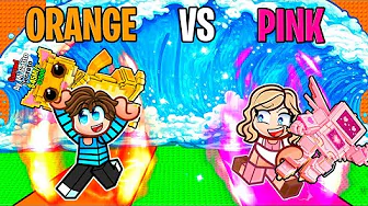 Orange VS Pink Brainrots I Escape The Tsunami!