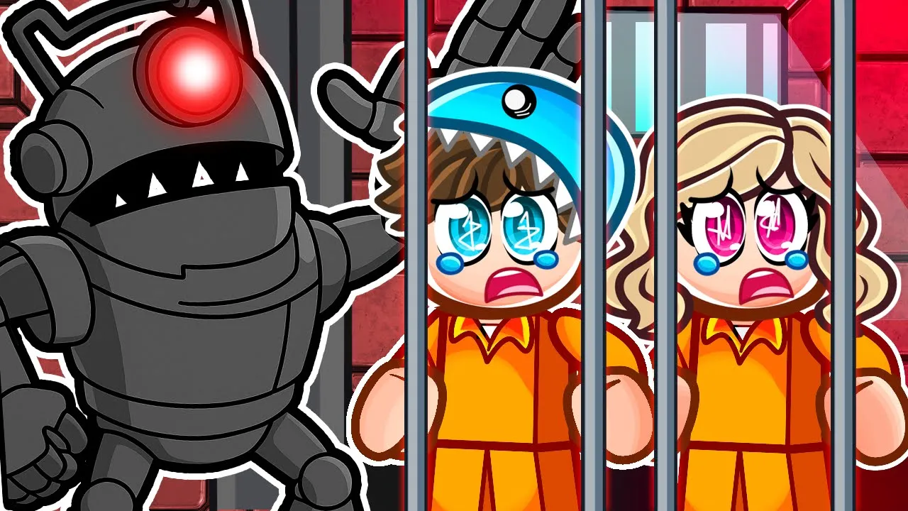 Vi Flygter Fra En Ond ROBOT i Roblox!