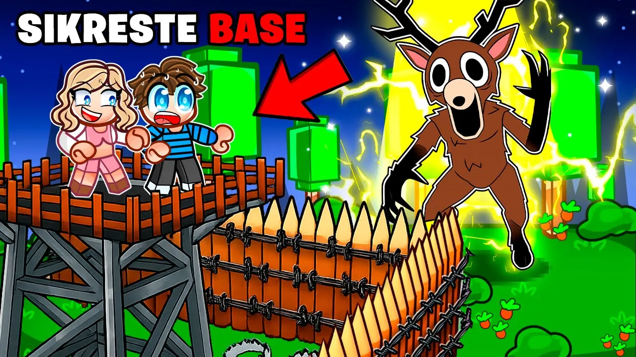 Judex Og Jeg Bygger Den ULTIMATIVT SIKRESTE Base I 99 Nights In The Forest!