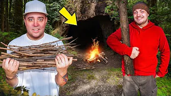 Bygger en KÆMPE hule i skoven