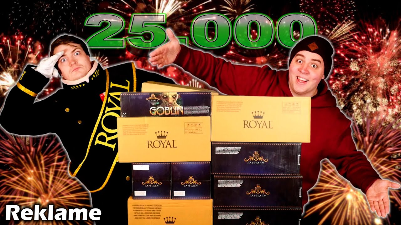 Skyder 25.000 Kr. Fyrværkeri Af På Én Gang!