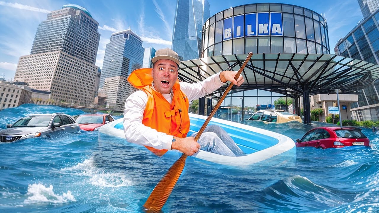 Der var oversvømmelse, så jeg tog ud og sejlede