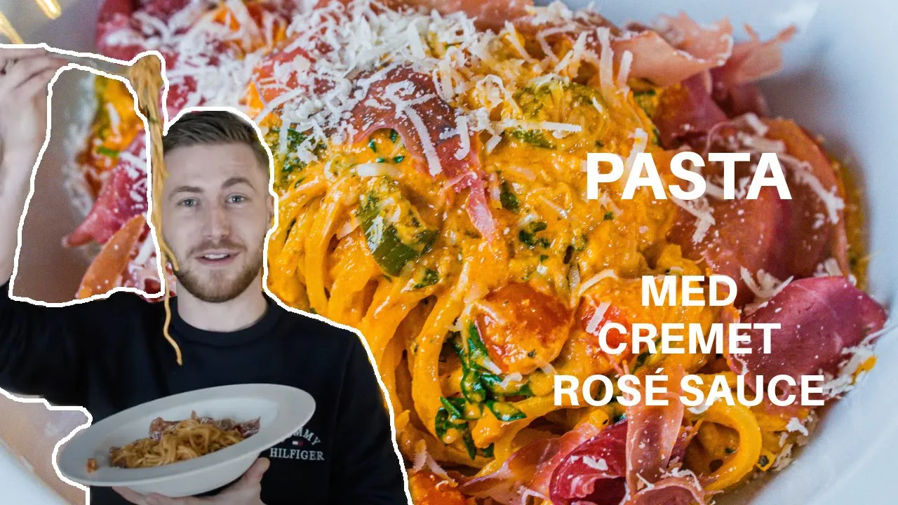 Pasta på 15 min | Spaghetti med cremet rosé sauce, parmaskinke og gedeost | Jacob Jørgsholm