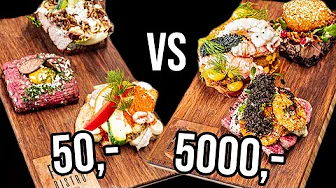 50kr VS 5000kr SMØRREBRØD | BILLIG VS DYR