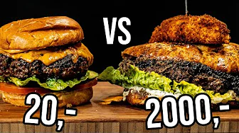 20kr BURGER VS 2000kr BURGER | BILLIG VS DYR
