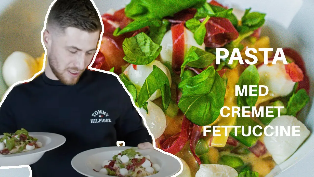 Pasta på 15 min | Cremet fettuccine a la caprese | Jacob Jørgsholm