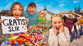 Giver 50KG GRATIS SLIK væk på gaden!