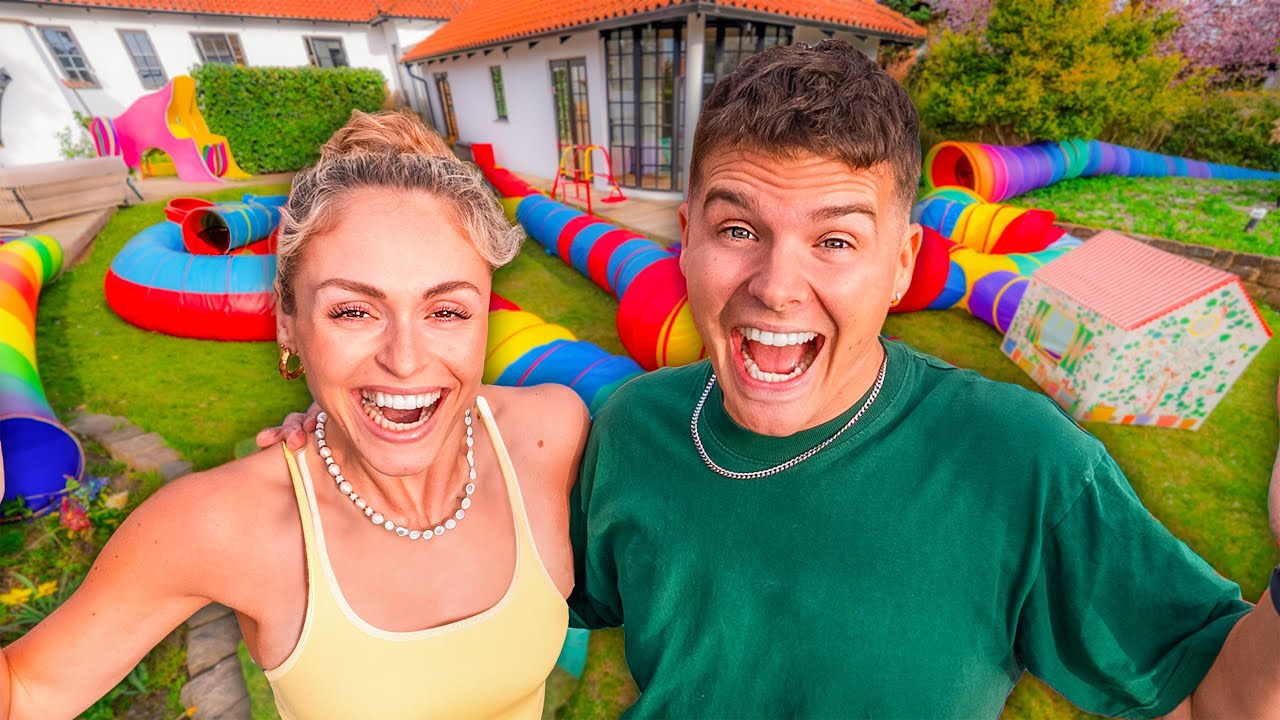 Bygger en KÆMPE LABYRINT i haven!