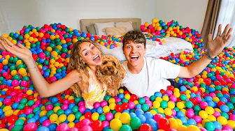 Fylder vores SOVEVÆRELSE med 15.000 BOLDE!