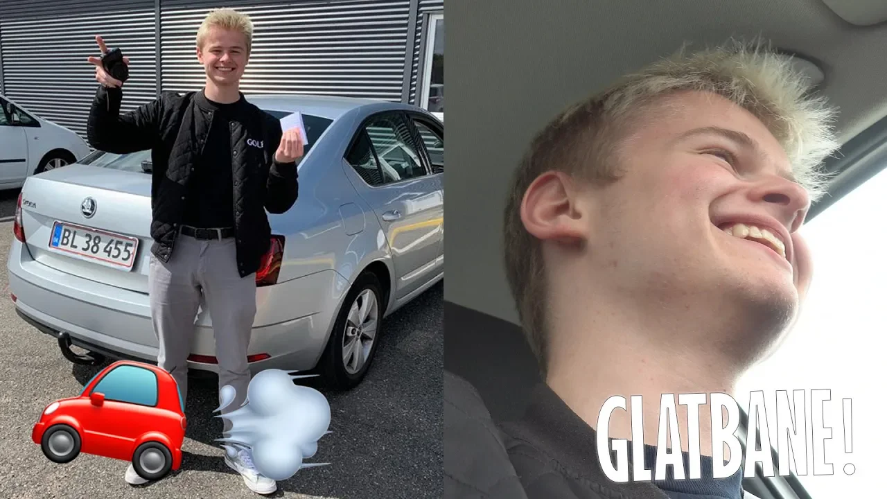 JEG FÅR MIT KØREKORT OG ER UDE PÅ GLATBANE! - VLOG
