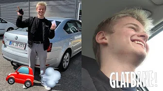 JEG FÅR MIT KØREKORT OG ER UDE PÅ GLATBANE! - VLOG