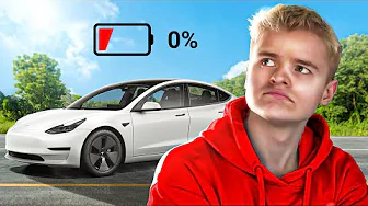 KØRER TIL GRÆNSEN I EN ELBIL (0% VED ANKOMST?)