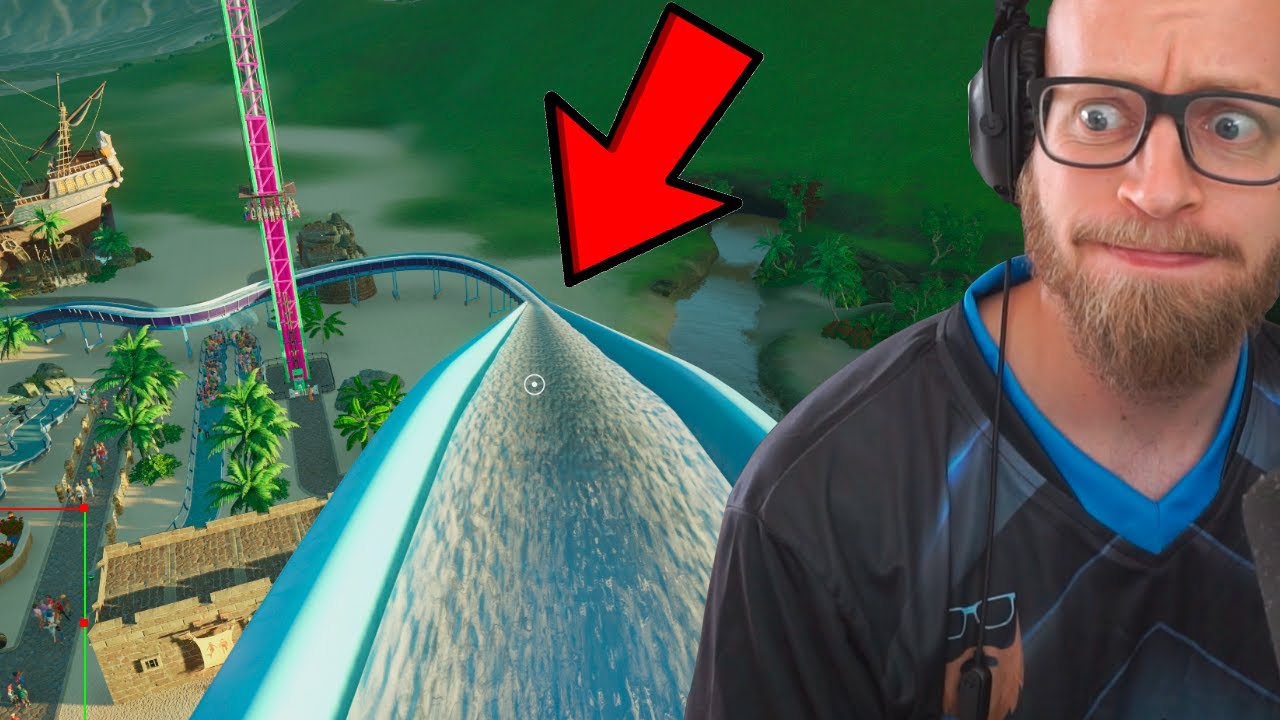 Så jeg byggede en lidt for høj vandrutsjebane i Planet Coaster...