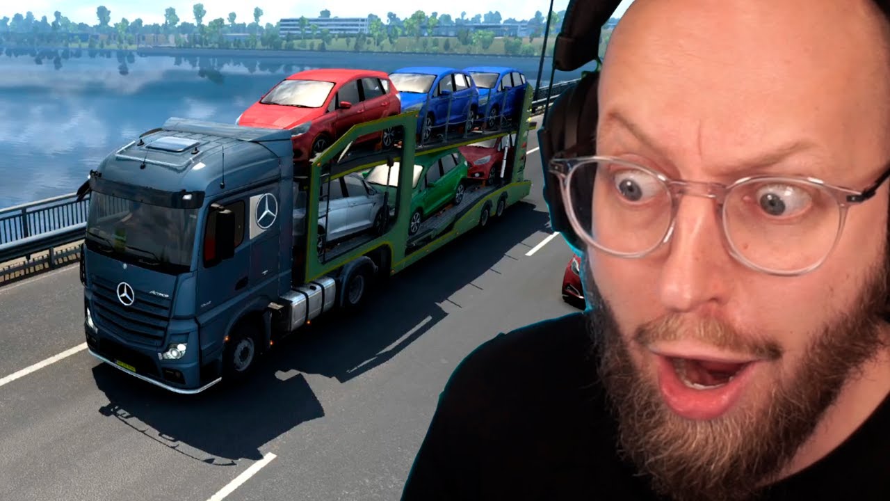 Transporterer biler over KÆMPE kanal