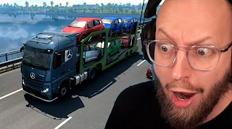 Transporterer biler over KÆMPE kanal