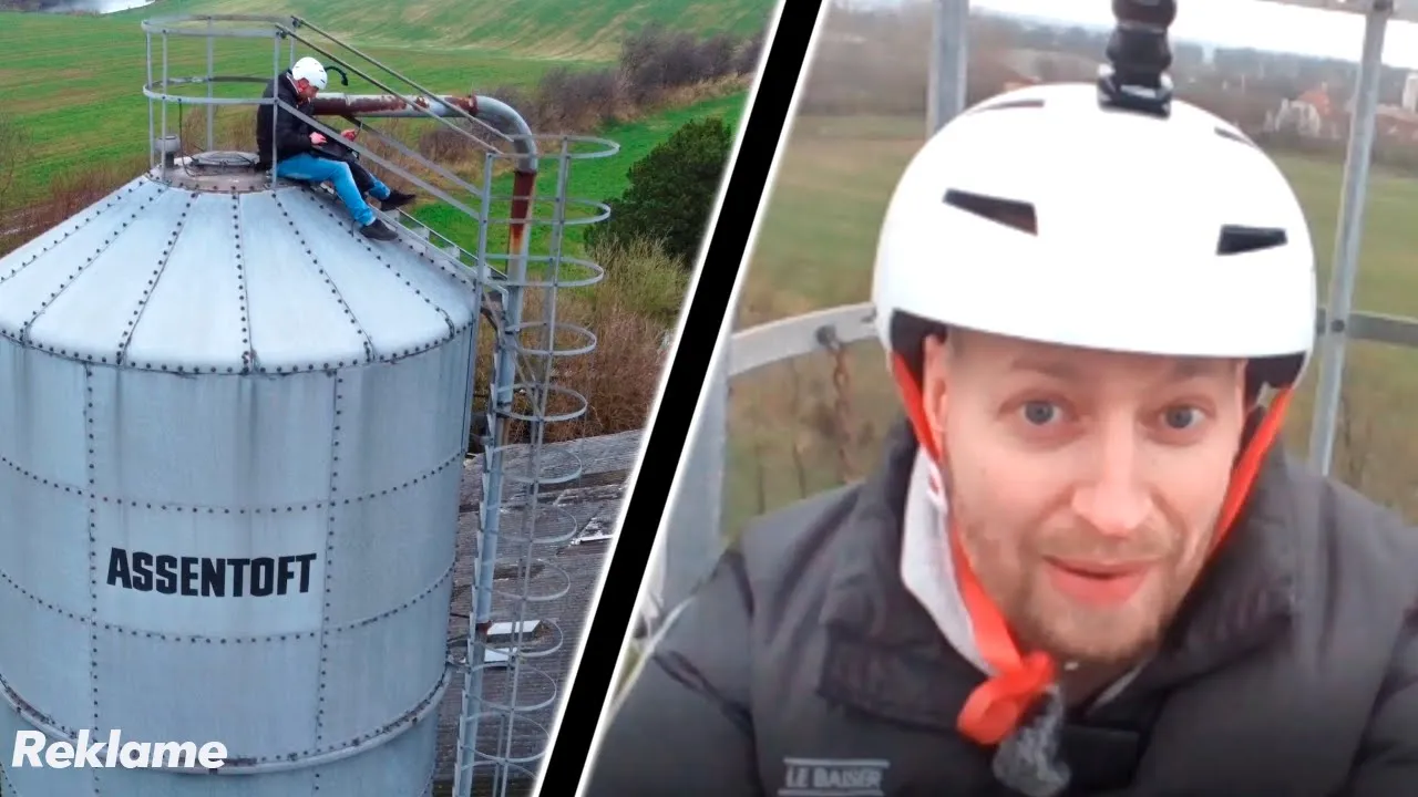 Gamer På Toppen Af En Silo