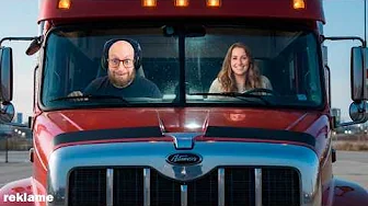 Euro Truck Med Kvindelig Lastbilchauffør