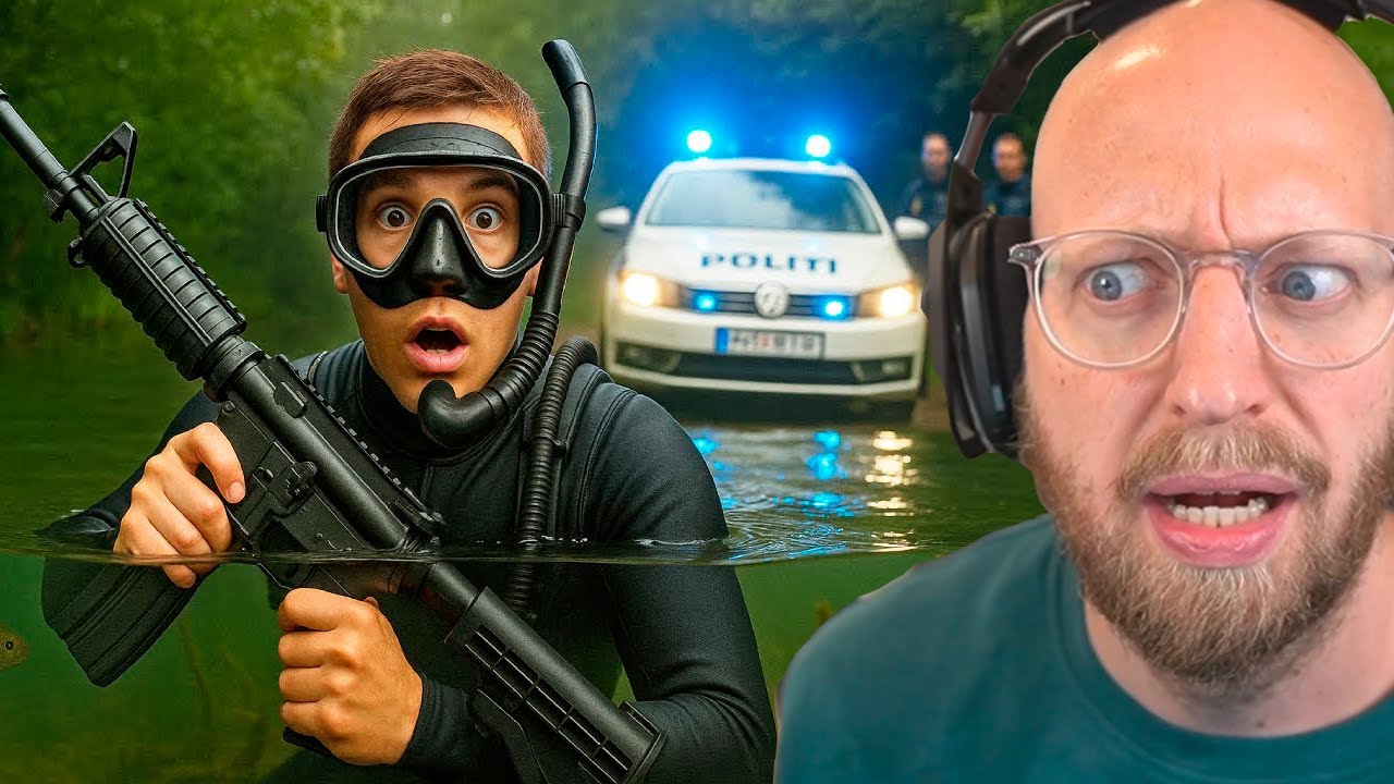 Finder gevær i sø & politiet kommer!